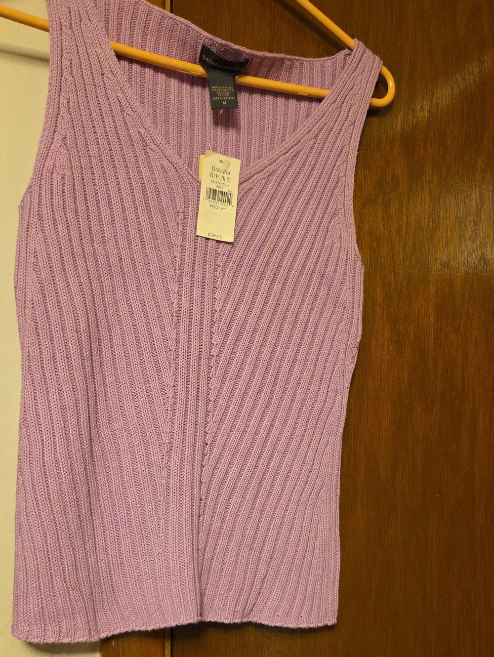 JUNIORS Banana Republic Lilac Ribbed V-Neck Tank
